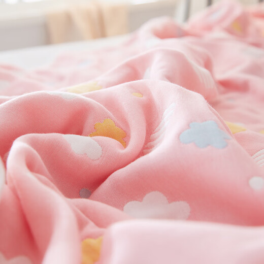 Upgraded new model Dapu towel quilt six-layer gauze towel quilt pure cotton adult blanket quilt summer thin children's baby blanket cotton gauze summer cool quilt feather gray 150cmX200cm six-layer cotton gauze single with gauze square towel