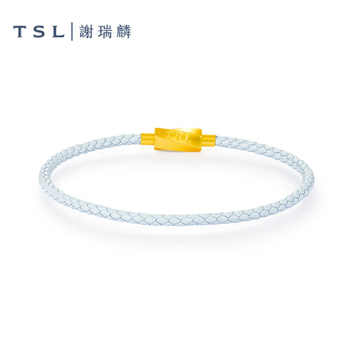 谢瑞麟（TSL）铝合金扣手绳可穿转运珠编织绳BE779-BE834 BE779-红色（细）
