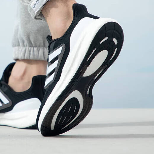 阿迪达斯（adidas）官方舰店 男鞋 新款PUREBOOST 25运动鞋缓震跑步鞋低帮休闲鞋 IF4839黑白 38.5