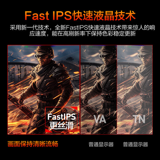 HKC 27英寸280Hz FastIPS快速液晶HDR400硬件低蓝光1ms游戏电竞240Hz升降旋转显示器 猎鹰二代G27H3