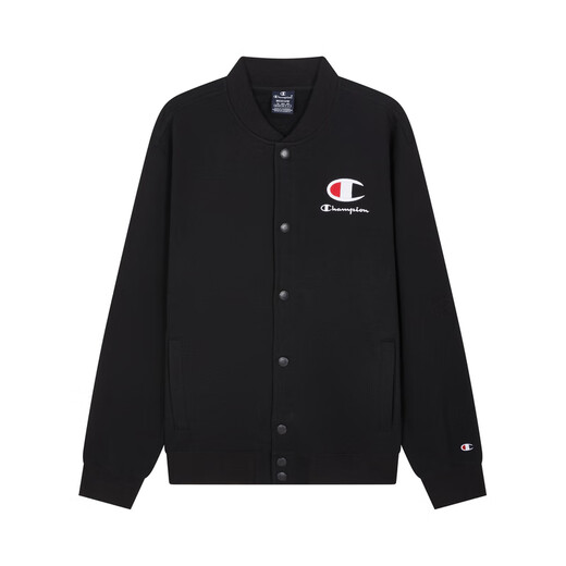 Champion Champion Sweatshirt 24 Spring New Baseball Collar Sweatshirt Men's American Casual Embroidered Cardigan Jacket Women Black L