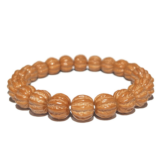 Yamanaka Yujing Eight-sided Hericium Bracelet Men's Play Small Walnut Plate Play Carved Women's Bracelet Couple Mid-Autumn Festival Gift 10*12mm