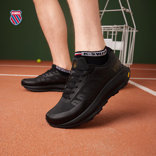 KSWISS [gleicher Stil in der Show] Herrenschuhe für Herren Sommergitter atmungsaktiven neuen Modetrend Casual Running Shoes 9272 030 Pure Black/Fantasy Gold 030 Pure Black/Fantasy Gold 41 41