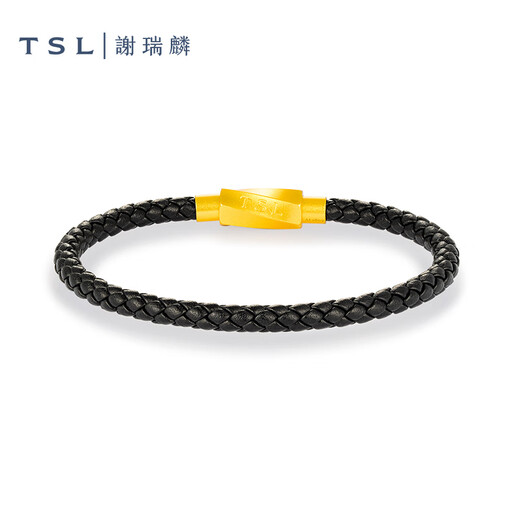 谢瑞麟（TSL）铝合金扣手绳可穿转运珠编织绳BE779-BE834 BE779-红色（细）
