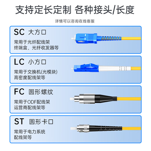 SK-LINK 光纤跳线 LC-SC电信级单模单芯SC-LC千兆万兆光纤线机房UPC尾纤 低烟无卤 SK-TXSM-LCSC1M 1米