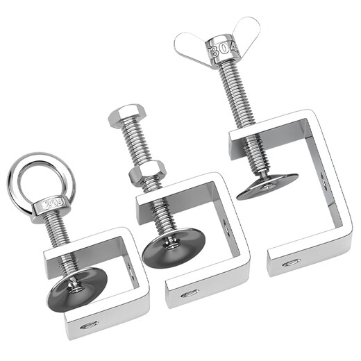 Tianzhuo Hardware 304 stainless steel tiger clip U-shaped clamp C-shaped clamp steel pipe square clamp hand-tightened lifting ring clamp opening opening 65 mm 304 lifting ring