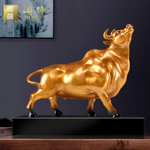 Retoqueos todos los adornos de eyaculación de cobre adornos de escritorio de alta gama Ornamentos de la empresa ABIERTA ABSERACIÓN REGALO Custom Tamaño mediano alrededor de 18*6*15 cm