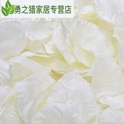 1000 pieces of non-woven fabric simulated rose petals, romantic petals, birthday decoration, proposal, wedding, Valentine's Day confession, milky white, 1000 pieces