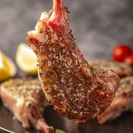 BBQ Season Fresh Seasoned Lamb French Lamb Racks (4 slices) 400g