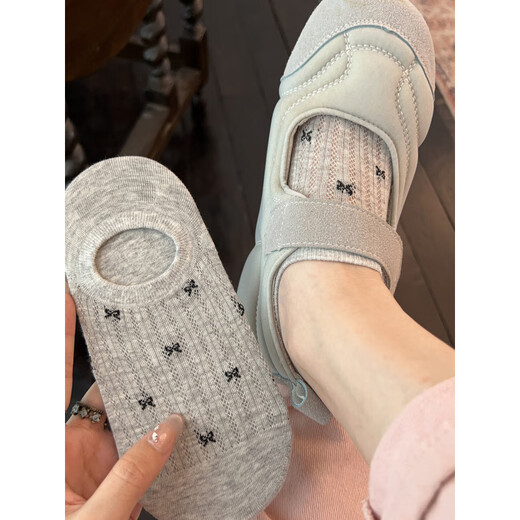 VCICTIOLIA Kojima's Summer Socks Women's Boat Socks Summer Style Low Cut Shallow Mouth Invisible Socks Anti-Slip No Falling Dark Gray + Medium Gray + Beige + White Gray One Size