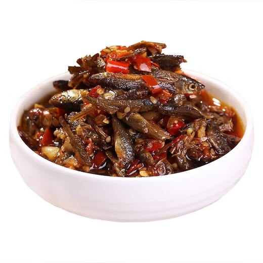 Xiaoxianghao Hunan spécialité poisson de bois de chauffage séché en conserve séché ferme larves de poisson épicées cuites au feu en bouteille collations cuites collations poisson de bois de chauffage de ferme épicé 200g (1 bouteille)