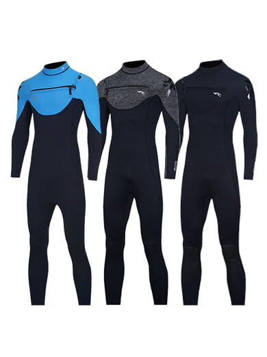 1.5/3MM one-piece wetsuit, warm sea swimsuit, paddleboard, windsurfing, motorboat rescue, cold-proof wetsuit, 3MM black men's front zipper + knee wear-resistant 4XL