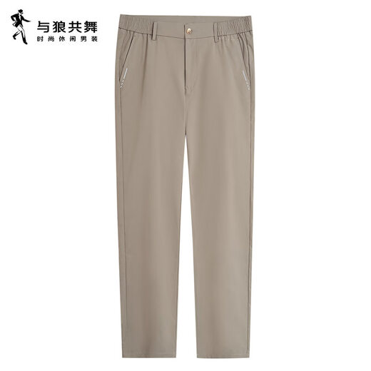 与狼共舞【速干】休闲裤男夏季百搭简约休闲透气速干裤男 701卡其 30 76A