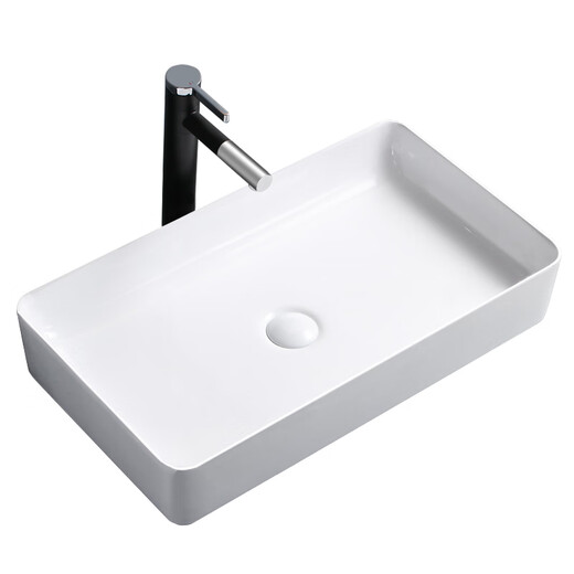Nordic ceramic wash basin table oval household wash basin bathroom balcony rectangular art basin 319 small single basin with drain