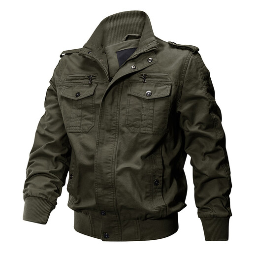 
Military fan supplies outdoor jacket men's autumn and winter pure cotton washing stand collar pilot cotton coat jacket large size plus velvet thickened middle-aged and young special forces tactical clothing 9903 camouflage color (thin style) 150-165Jin [Jin equals 0.5 kg] Suggestion 2XL