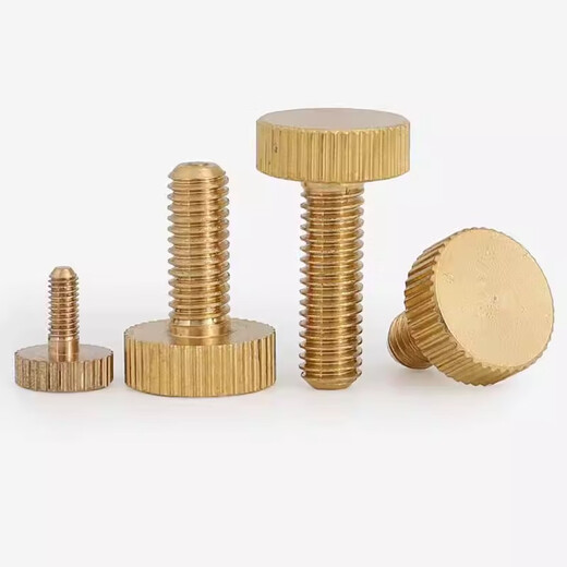 
Ice-energy brass hand-tight screw copper knurled large flat head hand-tight screw large round head hand-tight adjusting screw GB835 M3*4 (head diameter 9 thick 3) (10 pieces)