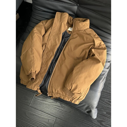 XUANSENTU American bomber jacket men's winter cotton thickened jacket short bomber stand collar down jacket XZ416-MY88222 dark gray cotton jacket upgraded version main picture 2XL