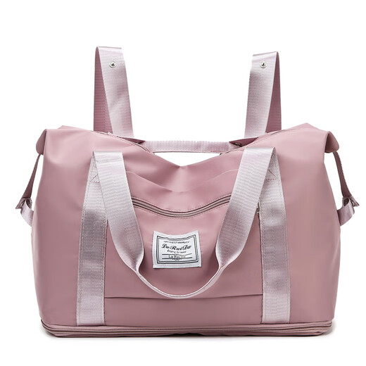 Bona Cloud Travel Bag Backpack for Men and Women Large Capacity Short Distance Portable Travel Bag Luggage Storage Bag One Shoulder Can Tie Rod Sakura Pink