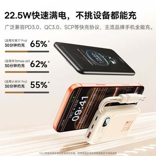 Kevo's best-selling 100W+ power bank comes with a cable, 3C certified, can be used on airplanes, 22.5W super fast charging, mini thin, compact, portable, large capacity, suitable for Huawei, Apple, and Xiaomi