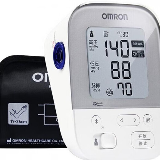欧姆龙（OMRON）欧姆龙OMRON血压计j738原装进口蓝牙自动家用上臂 池+收纳包