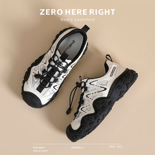 
ZHR hiking shoes for women casual outdoor sports lightweight creek tracing shoes for women versatile splicing women's shoes G683 Mi Black 37