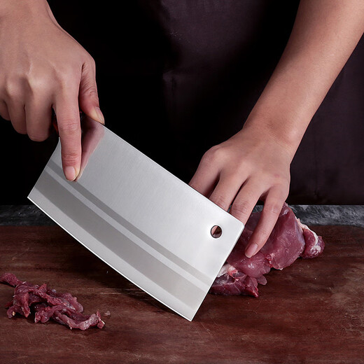 Deng Jiadao stainless steel household kitchen knife kitchen knife cutter cutter kitchen knife meat 4 chrome front cut back cut dual-purpose dragon water big foot 6134 slice knife + 6221D multi-purpose knife