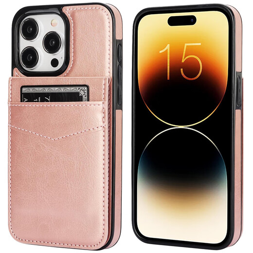 ONEAGREE 纯色支架适用iPhone15/16 Pro max手机壳苹果11/12/13/14卡包套跨境潮牌16e实用简约 棕色 iPhone13 Pro Max