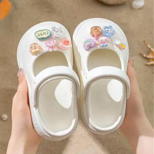 Xianzheyi Kinderschuhen für Mädchen Sommer Neue Lochschuhe Nicht-Schlupf-Kleidung mittelgroß