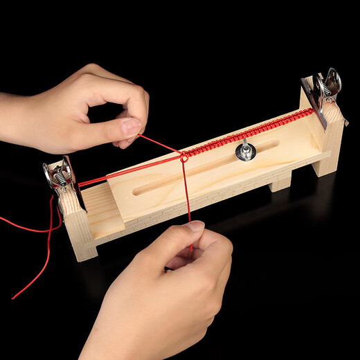 Pei Nanwei solid wood bracelet braiding artifact tool red rope braider hand rope braiding cord fixed frame hand-made rope stand three-legged solid wood braiding frame (including clip)
