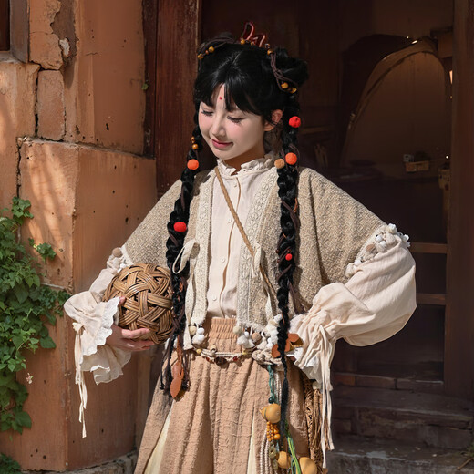 Mori tribe nomadic girl original Han element bloomers Hanfu suit early autumn new women's clothing outer shirt (single piece) single piece S