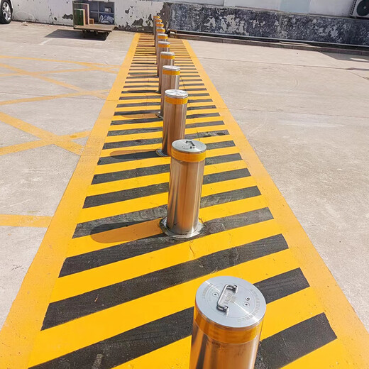 嘉亿能 B1级防暴固定式阻车路障升降柱全自动液压升降警示柱GA/T1343-2016标准12mm电动反光防撞柱4根含安装
