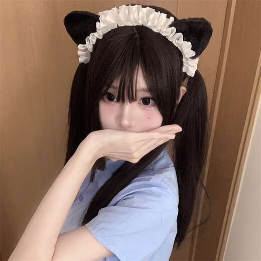 First encounter with cat ear headband, cat maid Japanese pure lust style, cute girlfriend female anchor Lolita headband, maid cat ear headband