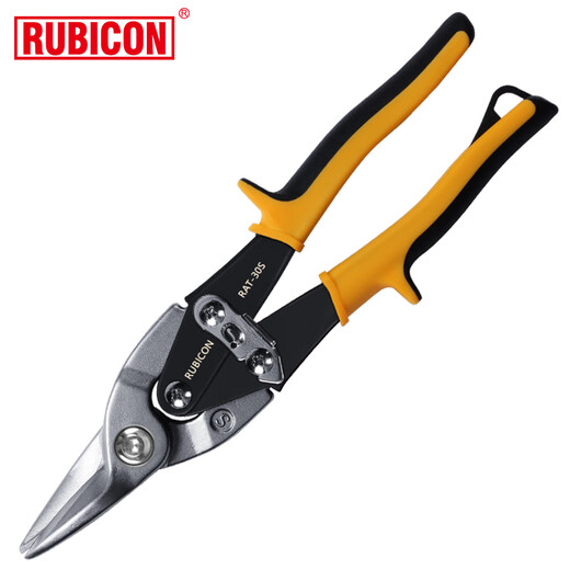Robin Hood (RUBICON) aviation scissors iron scissors stainless steel plate aluminum plate scissors RAT-30S aviation scissors yellow-straight cut