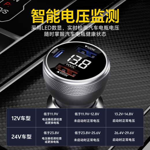 Newman (Newsmy) car charger with cable set is suitable for VIVO/IQOO/flash charging Huawei super fast charging one-to-three cigarette lighter conversion plug 100W high-power car charger