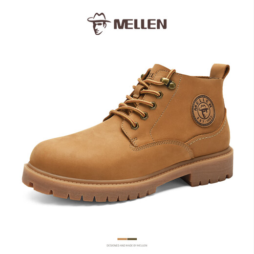 Minglang Mellen Martin Boots Herrenstiefel vielseitige Retro-Arbeitskleidung gelbe Stiefel Paare Paiteln Schneestief
