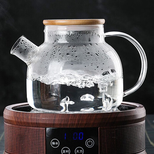 Meidu tea kettle electric ceramic stove tea kettle kettle temperature resistant thickened glass tea kettle large capacity cold kettle can be heated heat resistant tea kettle 1000ml