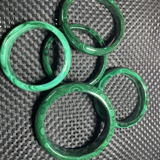 Qing Meng raw mine natural malachite bracelet wife happy stone pattern collection gift to Wangfu inheritance 56 circles