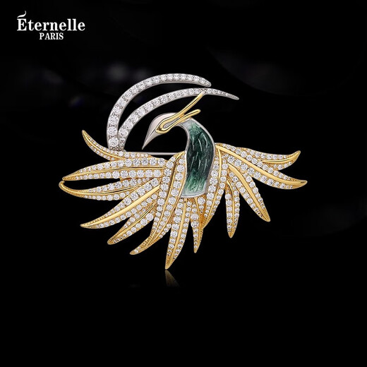 Eternelle French eternal original phoenix brooch high-end exquisite niche design corsage autumn and winter accessories
