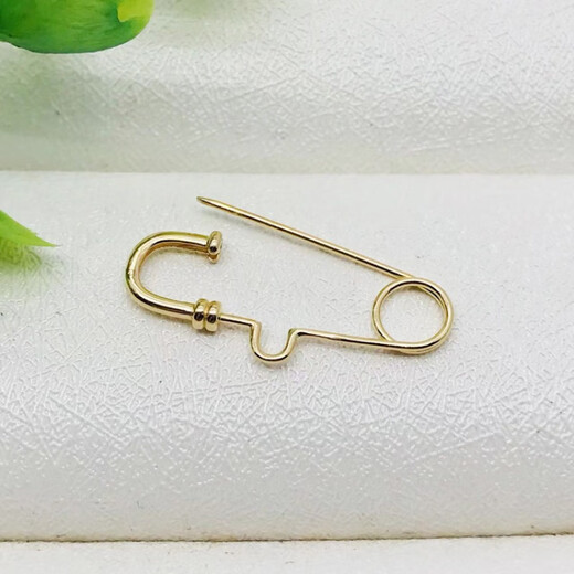 CEENIU Fat Donglai's same style 18k gold brooch small brooch corsage accessories gold rose gold paper clip pearl pendant multiple large size K rose gold 1 piece