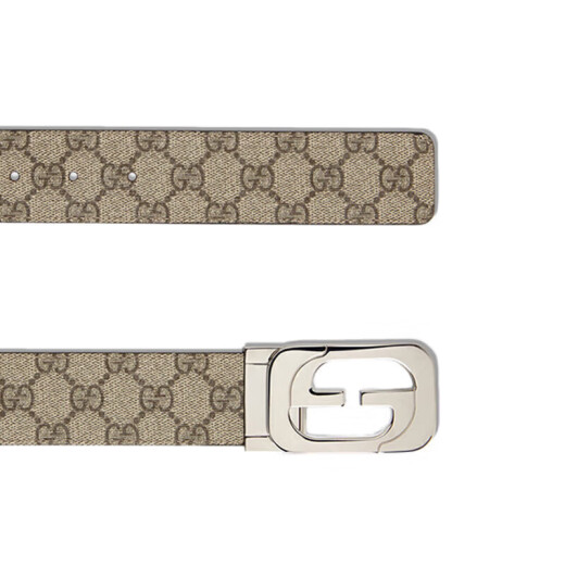 
GUCCI Gucci men's belt fashion double-sided men's belt Coffee 245861 KGDHN 9767 110