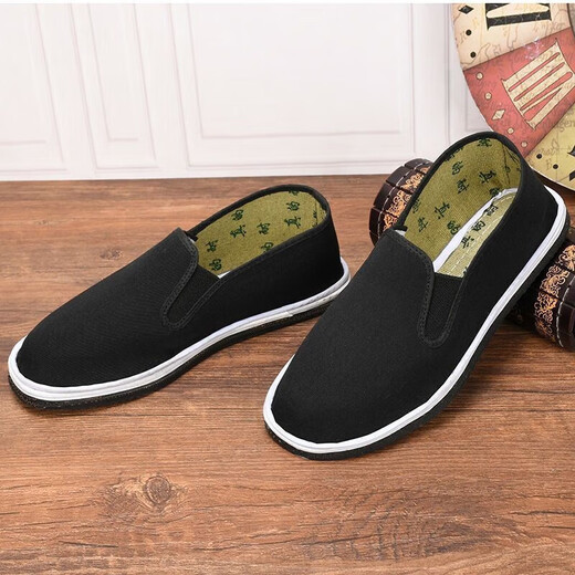 Tire-soled old Beijing cloth shoes for men, breathable one-leg shoes for the elderly, non-slip, wear-resistant, soft-soled labor protection shoes, work shoes, tire-soled cloth shoes 42