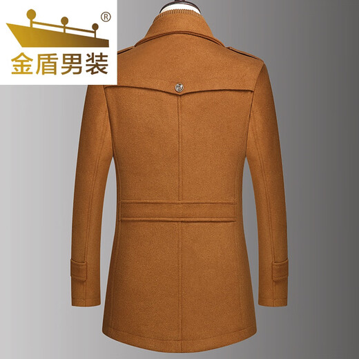 Jindun new winter style middle-aged men's woolen coat jacket casual middle-aged and elderly thickened woolen jacket daddy gray 175 recommended 115-130 Jin Jin equals 0.5 kg