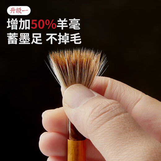 Liupintang Baiyun Brush Upgraded Model with Sheep Hair Wolf Hair Brush Pen Set for Beginners and Beginners, Four Treasures of the Study, Small Regular Book Regular Calligraphy, Chinese Painting, Calligraphy and Painting Fonts Universal