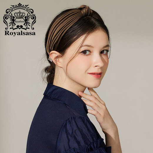 Royal sasa Korean autumn and winter hair hoop simple cross-knotted wide-brimmed face wash headband pressed hair women's headwear