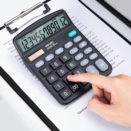 Calculatrice de charcuterie de charcuterie avec modèle vocal réel avec une voix d'ordinateur Commercial Comptabilité spéciale Multifonction Boutons Buttons à grand écran Supplies de bureau [avec une batterie] [Modèle classique] Non VOICE + ALIMENTATION DUALLE 837ES