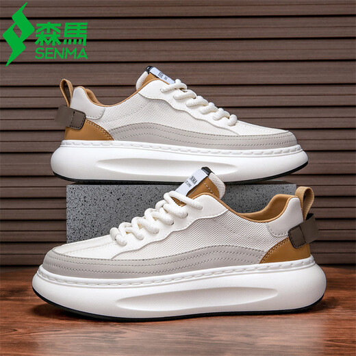 SEMER BRACH MEN'S CHAPOS 2025 Été Nouveau cuir Sports Forrest Gump Chaussures Adolescents Niche Original Casual Shoes Men Rice Brown 6189 42