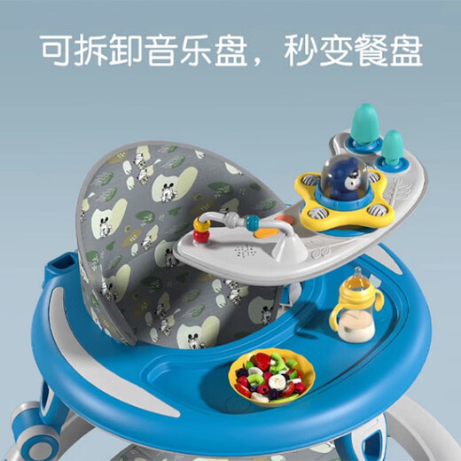 
OENY baby walker 2025 new children's toys multifunctional folding and anti-rolling baby walker for 7 months or more. Classic model [Sky blue two-in-one helps to learn to learn to learn to learn to learn to learn to be a newborn baby to learn to walk for the first birthday gift