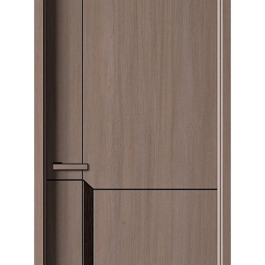 浩福祥木门V-46桃叶珊瑚+紫柚木木门室内门生态门复合门卧室门