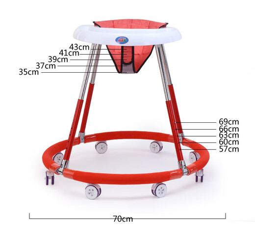 Happy pregnant elderly children's walker lifting and multi-speed adjustment for 2-5 years old rehabilitation training assisted walker rollover Black Pew cushion (6-8)