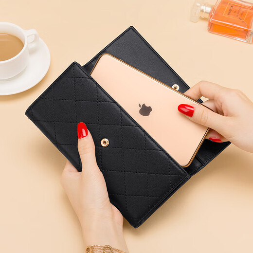 CNOLES Portefeuille féminin Long Cowhide Cow Hide Portefeuille Brand Brand Portefeuille Gift Brand Brand pour petite amie